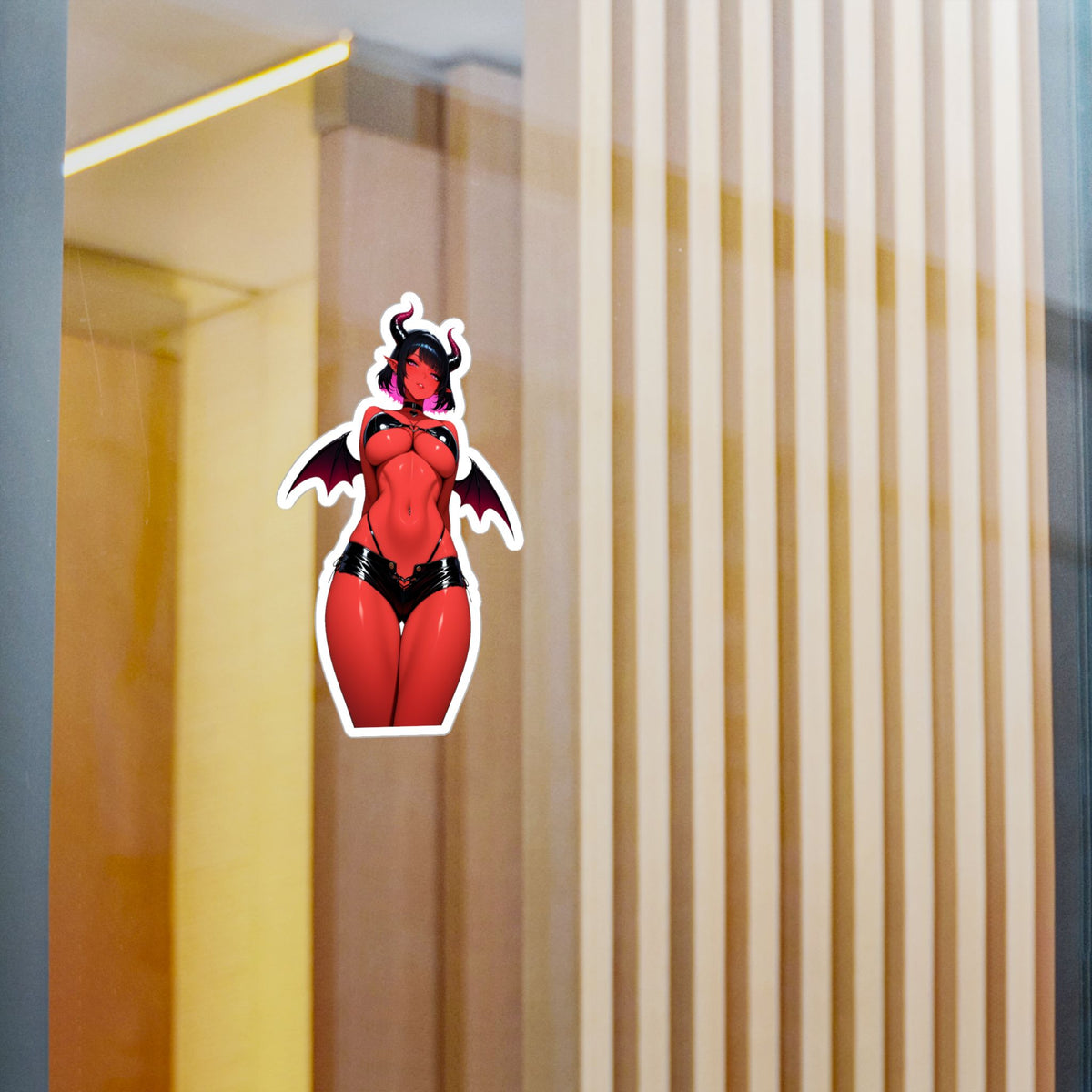 Red Succubus Waifu Demon Girl Lewd Anime Sticker | NSFW Vinyl Die-Cut