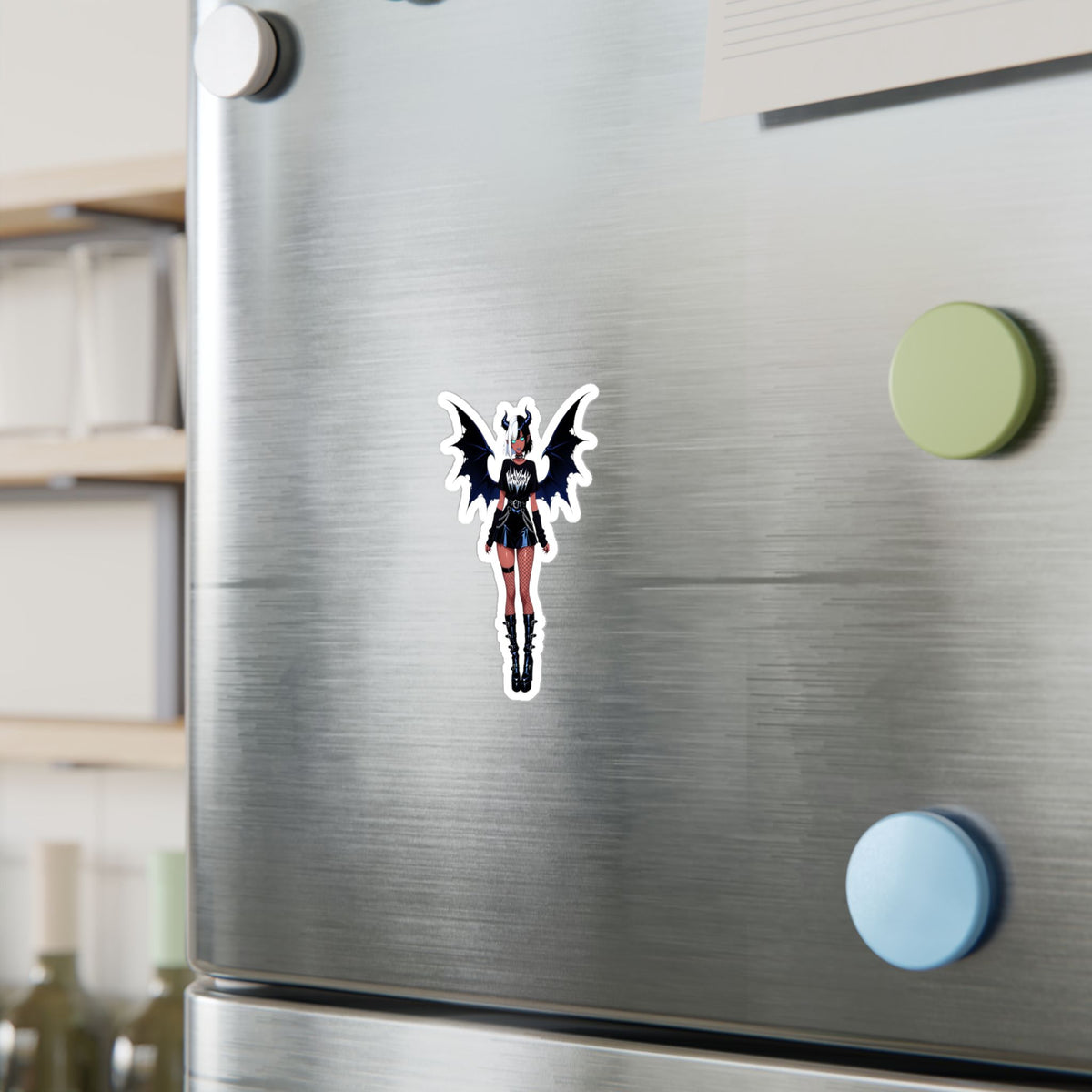 Goth Punk Emo Demon Girl Kiss-Cut Vinyl Decal | Sticker