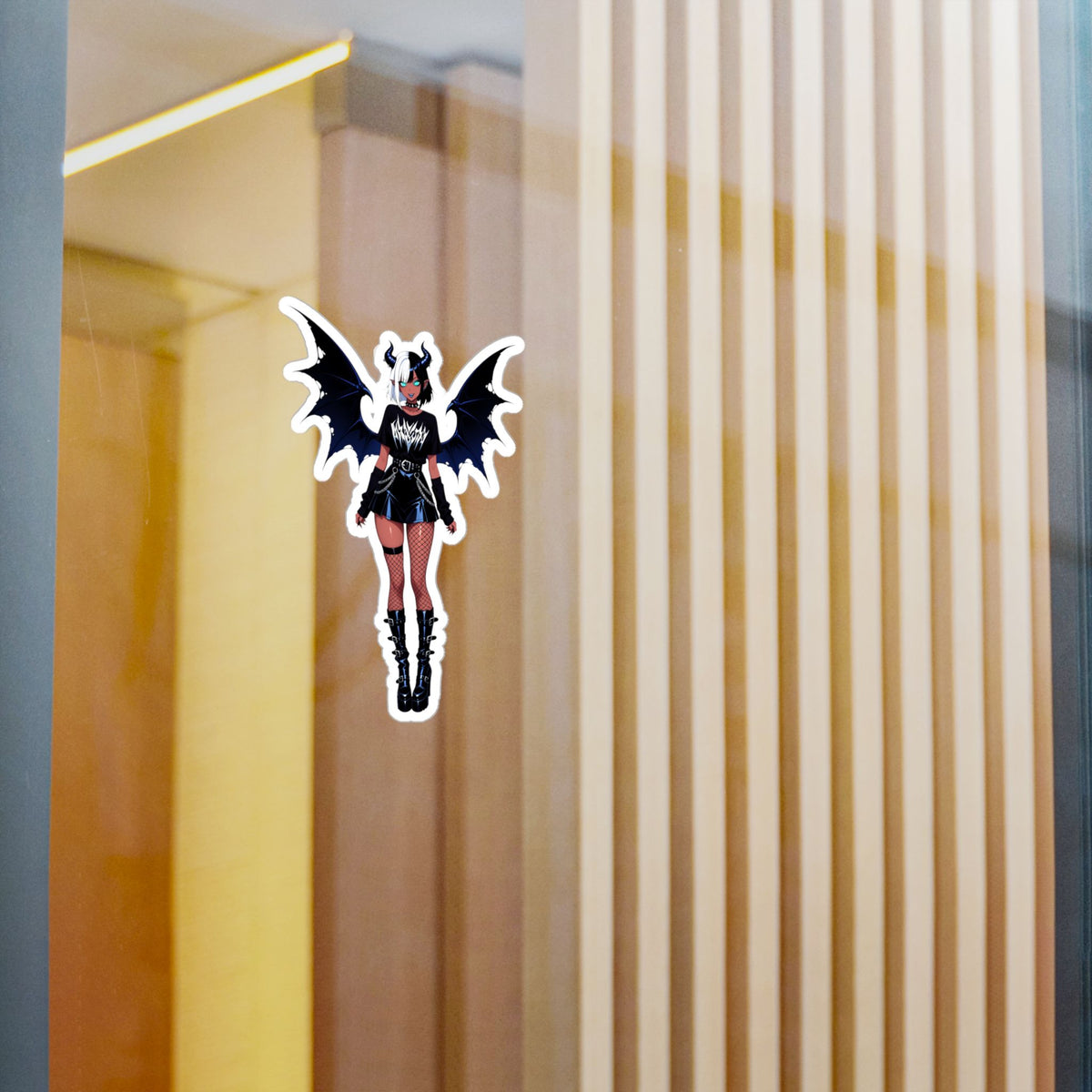 Goth Punk Emo Demon Girl Kiss-Cut Vinyl Decal | Sticker