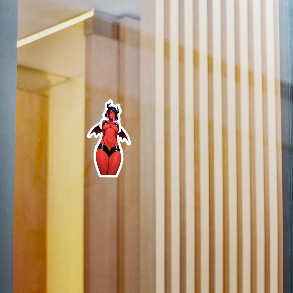 Red Succubus Waifu Demon Girl Lewd Anime Sticker | NSFW Vinyl Die-Cut