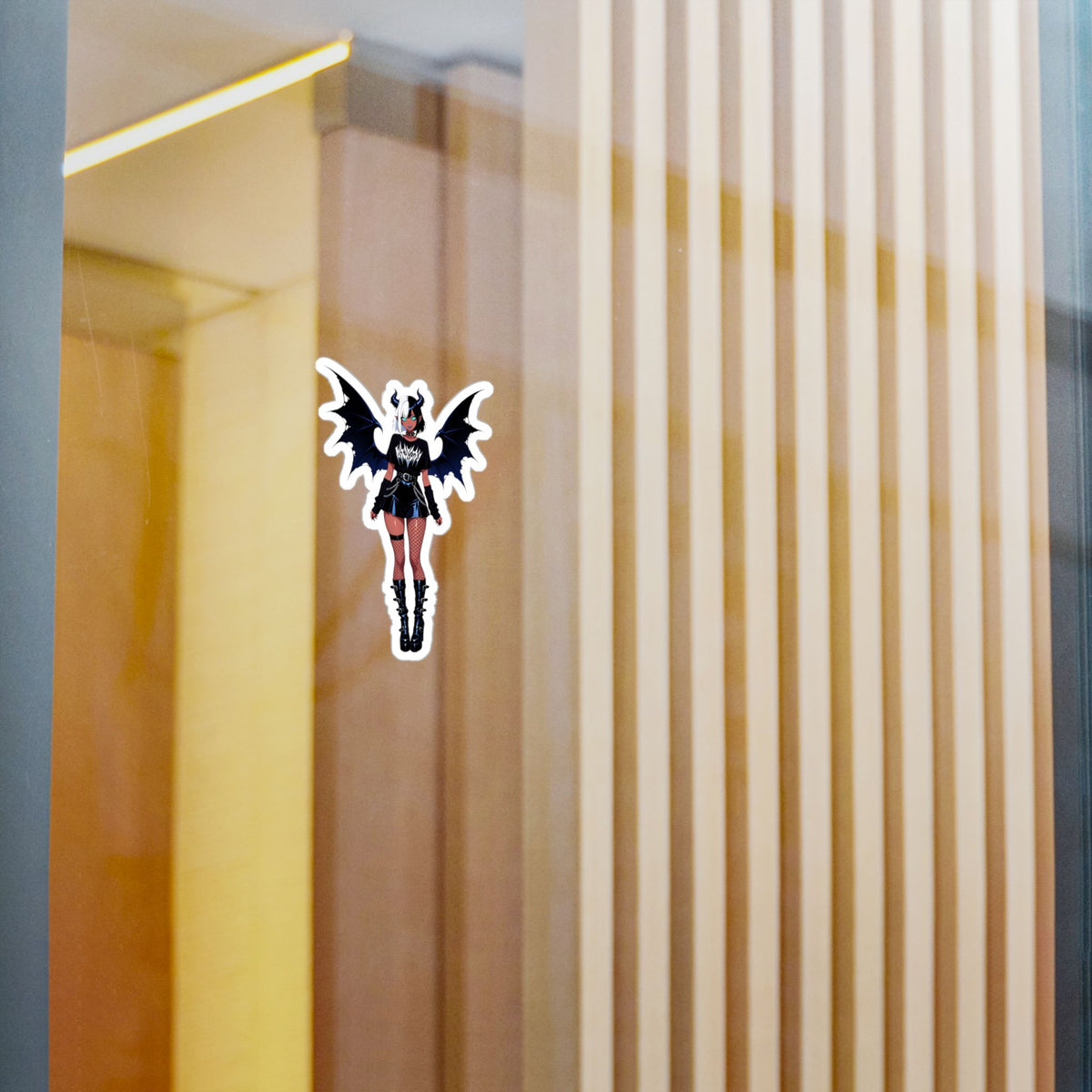Goth Punk Emo Demon Girl Kiss-Cut Vinyl Decal | Sticker